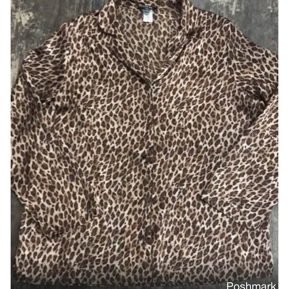 George Leopard Print Women’s Medium Silky Pajamas